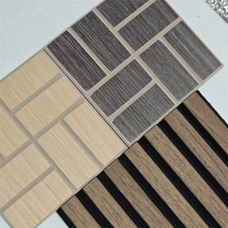 Panel slat veneer akustik